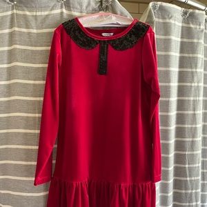 Hartstrings girls red velour dress